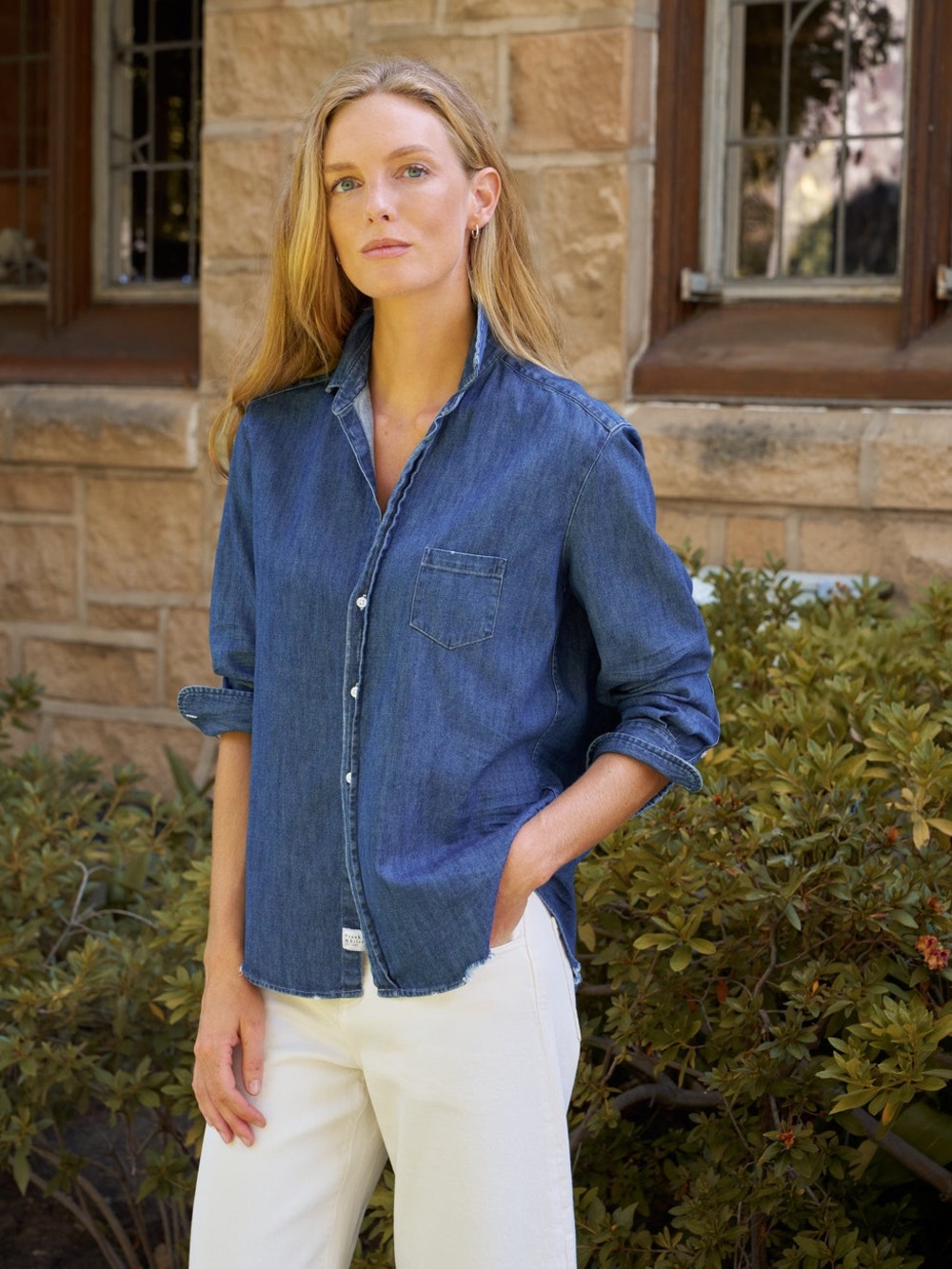 Frank & Eileen “Eileen” Relaxed Button-Up Denim Shirt - size M